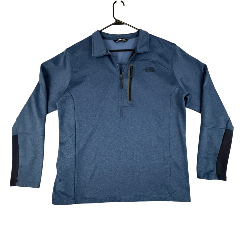 The North Face Canyonlands 1/4 Zip Pullover Fleece Jacket Mens XL Blue Heathered